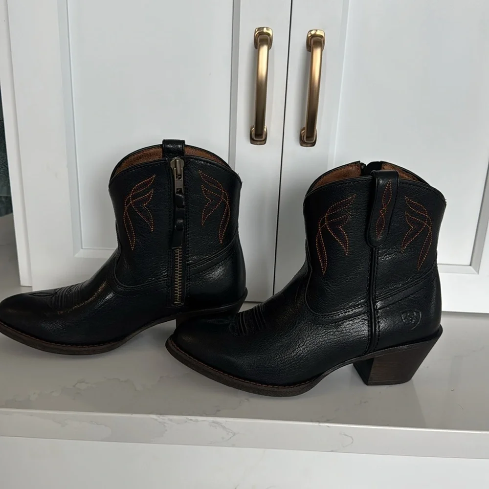 Ariat short black leather boot - Picture 6 of 6